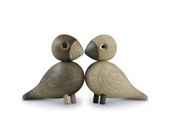 Kay Bojesen Denmark Lovebirds Kay Bojesen lot de 2 chêne, 2 pièces