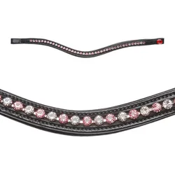 Kieffer Stirnriemen für Trense - Crystal Rose - Warmblut