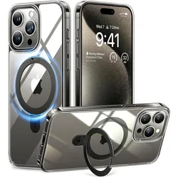 Torras UPRO Ostand Clear (Apple iPhone 15 Pro), Smartphone Hülle, Transparent