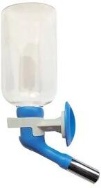 Uplift Essentials No Drip Kennel Water Dispenser Leak Proof Gravity Feeder For Crates & Cages blue 17 Oz