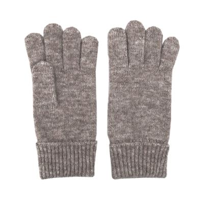 Strickhandschuhe MAXIMO, Mädchen, Gr. 4/5, braunmeliert, Strick, Materialmix, unifarben, Handschuhe, Fingerhandschuhe, extra lange Strickbündchen, unifarben