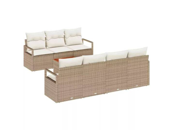 VidaXL - Modulare gartengarnitur poly-rattan, One Size, Multicolor