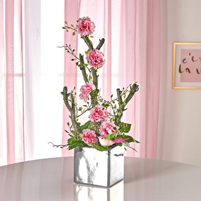 Kunstblumen-Arrangement Nelken-Bonsai im Topf Eldo