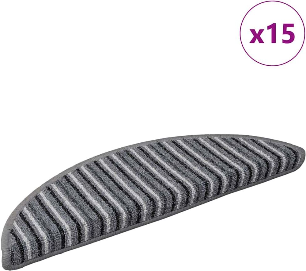 vidaXL Tapis d'escalier auto-adhésifs 15 pc 56 x 17 x 3 cm Non-Slip