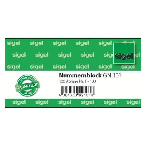 Sigel Nummernblock (100x) (GN101)