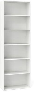 Costway 6-Tier Bookcase with 6 Open Shelves and Anti-Toppling Kits-White