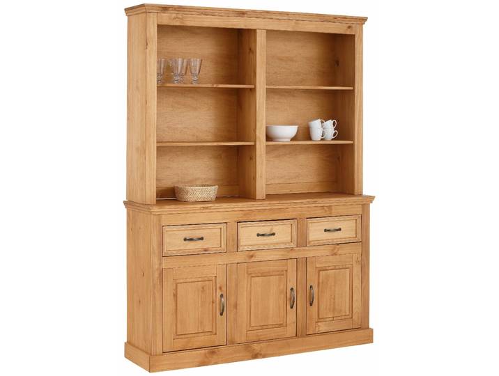Buffet OTTO HOME Selma , beige (natur gebeizt, gewachst), Schränke, Buffet, Breite 145 cm