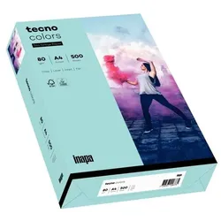 INAPA Kopierpapier, Tecno Colors, A4, 80 g/qm, mittelblau