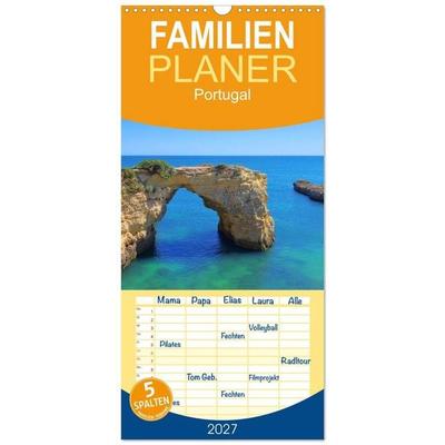 Familienplaner 2027 - Portugal mit 5 Spalten (Wandkalender, 21 x 45 cm) CALVENDO