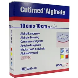 Cutimed Alginate Alginatkompressen 10x10 10 St