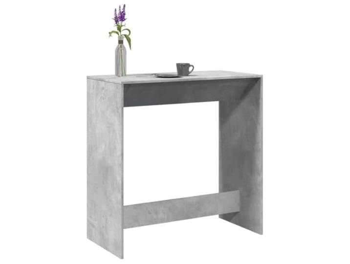 HEFZGDB Bartisch Betongrau 102x50x103,5 cm aus Holzwerkstoff Hochtisch für Küche Wohnzimmer Essbereich mit Wandhalterung pflegeleicht langlebig robust