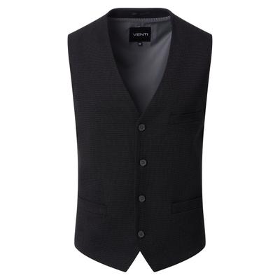 Anzugweste VENTI "VENTI Anzugweste uni", Herren, Gr. 52, schwarz (780 anthrazit), 69% Polyester, 29% Viskose, 2% Elasthan, Westen Anzugweste