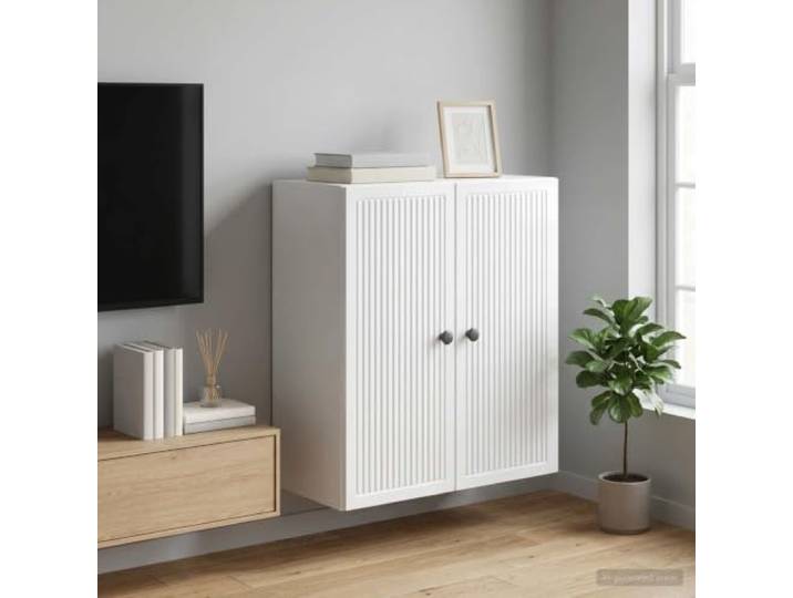 GPWERSDF Wandschrank Hochglanz Weiß 59 x 31 x 60 cm Holzwerkstoff Rechteckiges Design, viel Stauraum, pflegeleichte Oberfläche, nostalgischer Charme, vertikale Raumnutzung