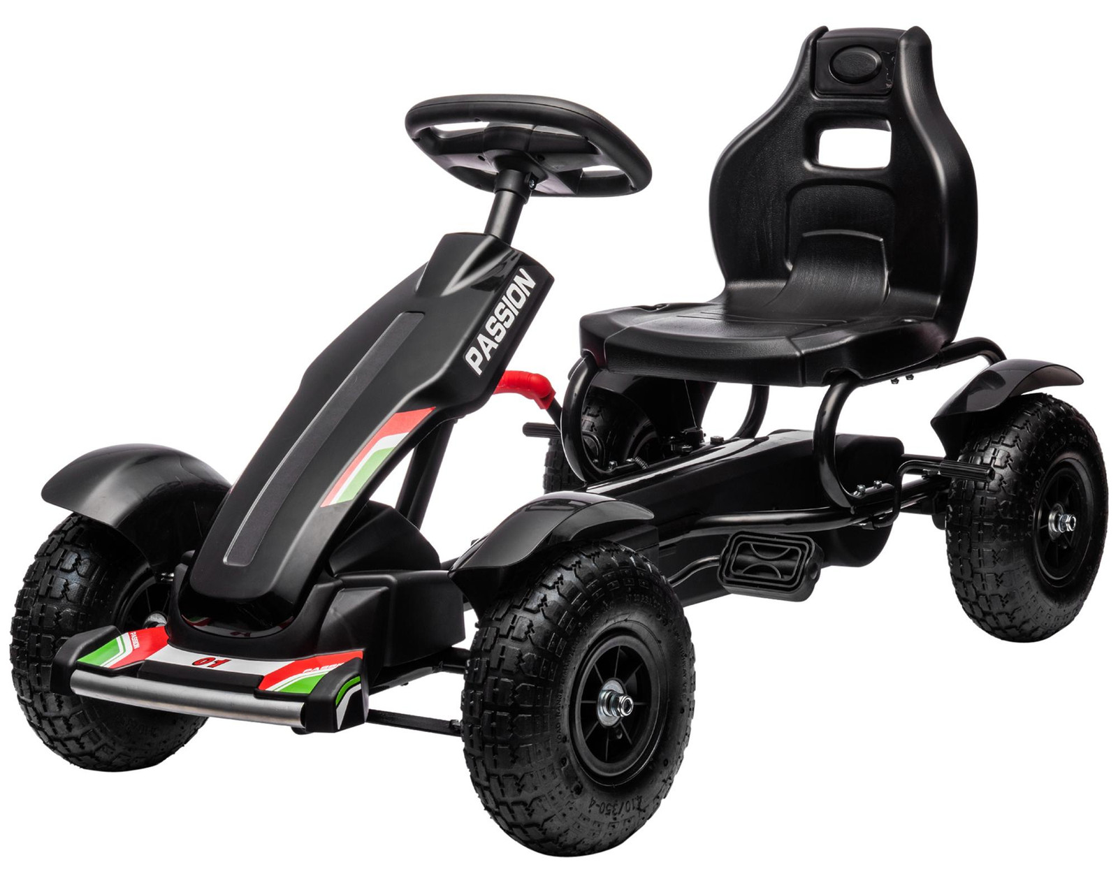 HOMCOM Go-kart loopfiets met rem en verstelbare zitting