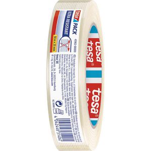 Tesa Filamentklebeband 45902, Ultra Resistant, in Längsrichtung glasfaserverstärkt, 25mm x 50m