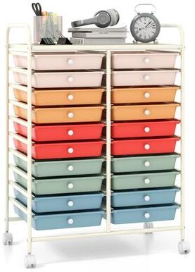 Dovelina 20 Drawers Rolling Storage Cart Studio Organizer
