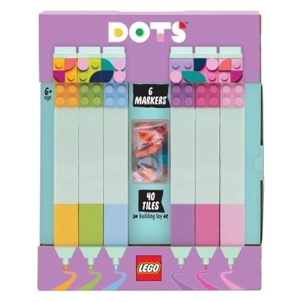 LEGO Dots Flamastry z klockami do dekoracji 6 szt (52797, LEGO Dots) (4010075-52797)