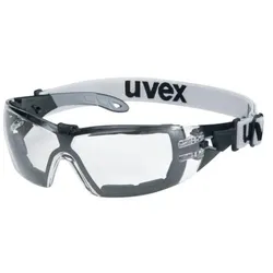 uvex Bügelbrille pheos guard schwarz/grau/transparent - 9192180 - schwarz/grau/transparent