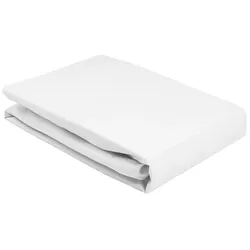 Elegante Softes Jersey Spannbetttuch - 100x200cm	weiss