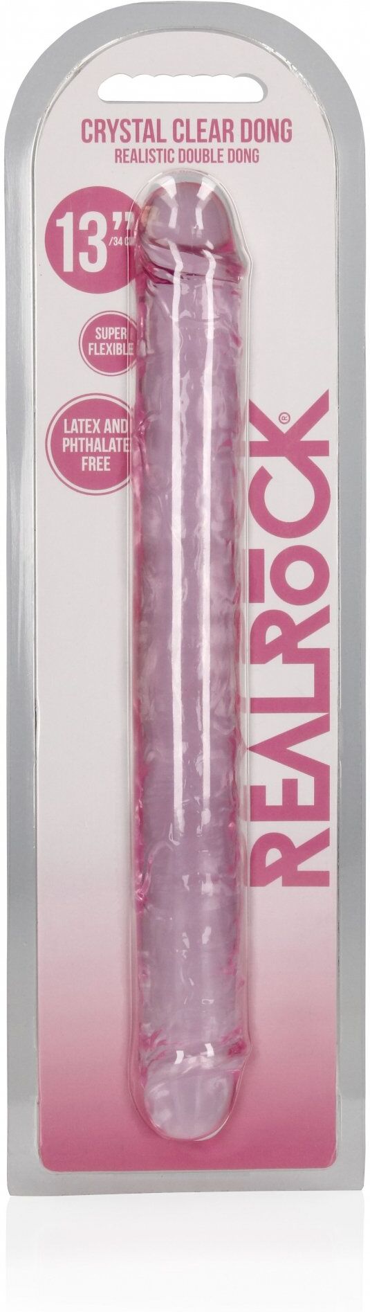 RealRock Double Dong Realiste Jelly - 34 cm - Pink