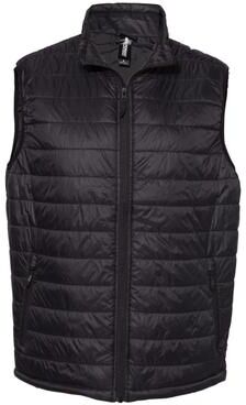 Independent Trading Co. EXP120PFV Men's Puffer Vest in Black size 2XL   Nylon