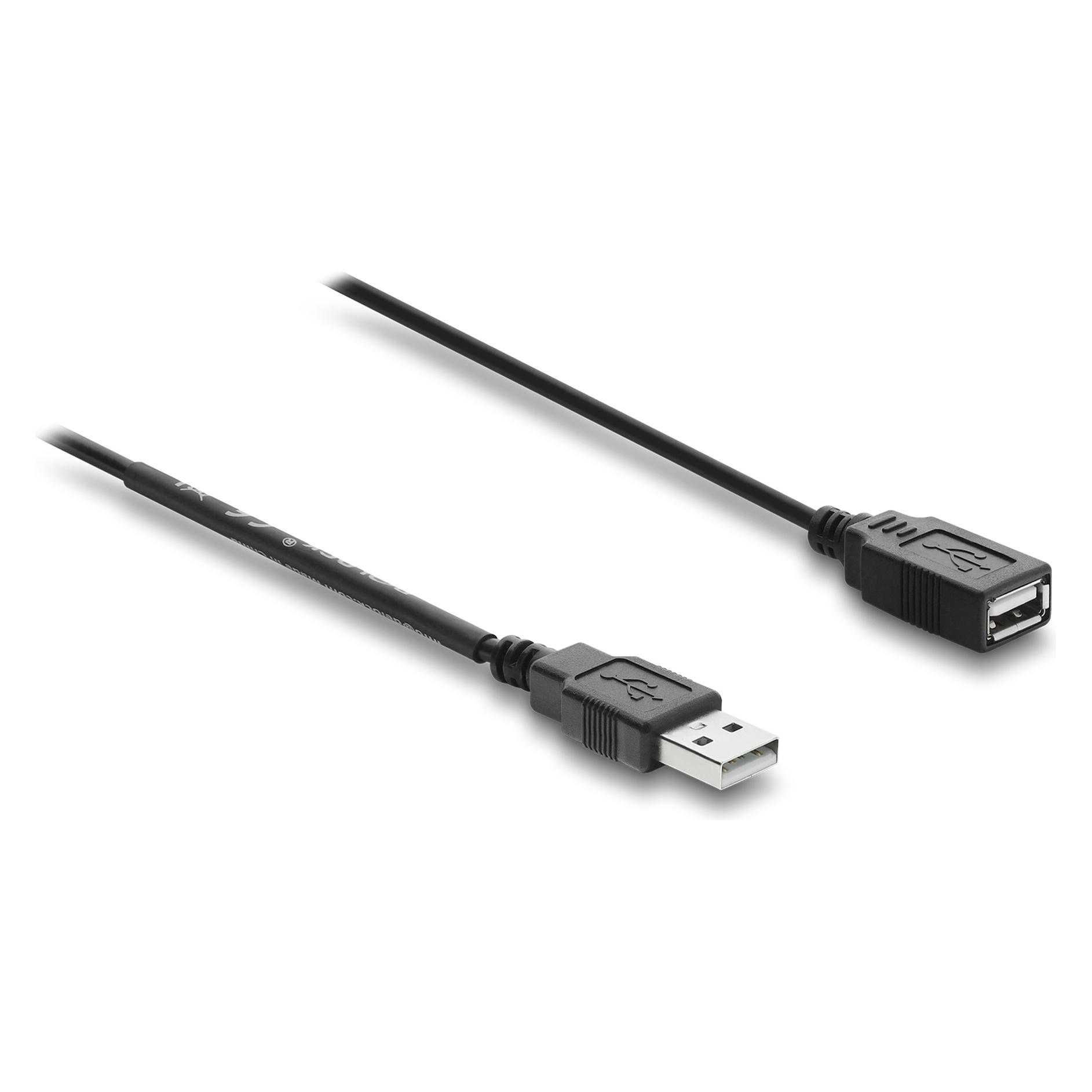 Delock USB Stromversorgungskabel Typ-A Stecker zu Buchse mit Schalter 0,5 m (0.50 m) (81655)