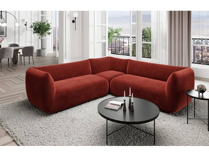 Couch Madrid L-Form in Stoff