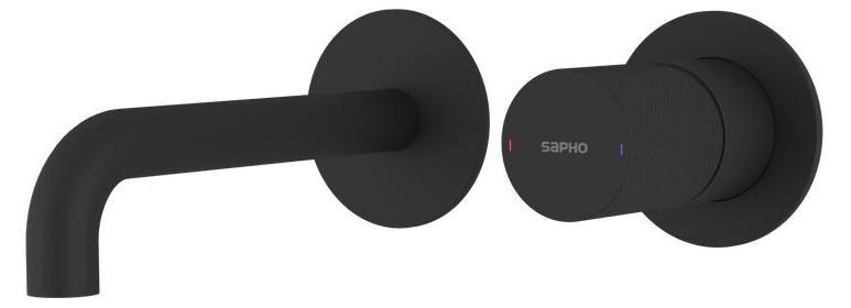 Sapho ULTRATAP 2-Element Waschbeckenarmatur, Auslauf 20cm, Schwarz matt