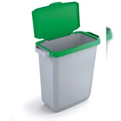 Durable DURABIN 60 grau + grüner Deckel (Klappdeckel)