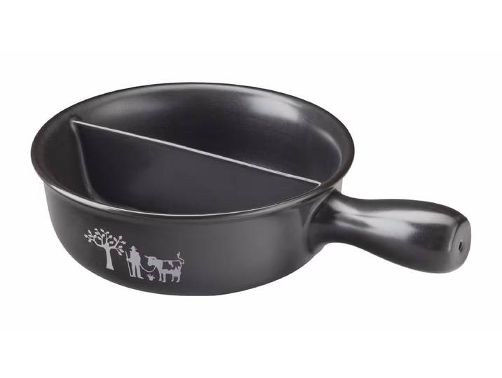 FERO Caquelon 2-Fondues Fondue Caquelon – schwarz