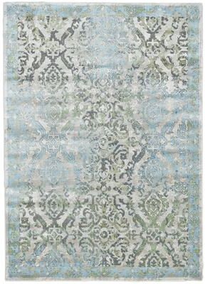Grand Bazaar Alessandria Damask Print Rug, Turquoise Blue/Mint, Area Rug