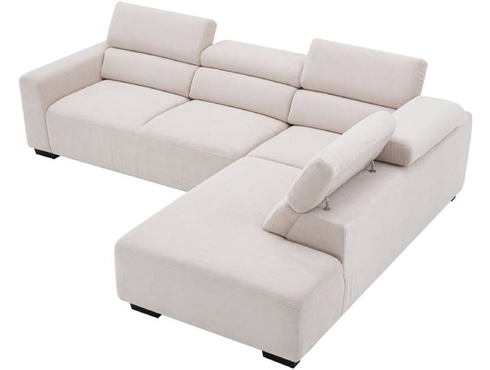 Ecksofa TORONTO Stoff beige