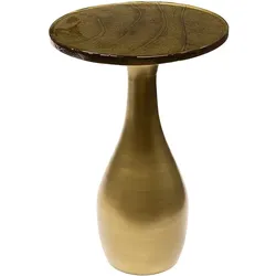 BEISTELLTISCH MOKKA Gold Glas