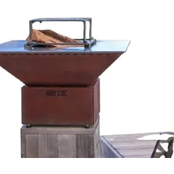 Grill'Chic CEVENOL POOL Einfacher Bratrohr Cortenkessel - Quadratisch