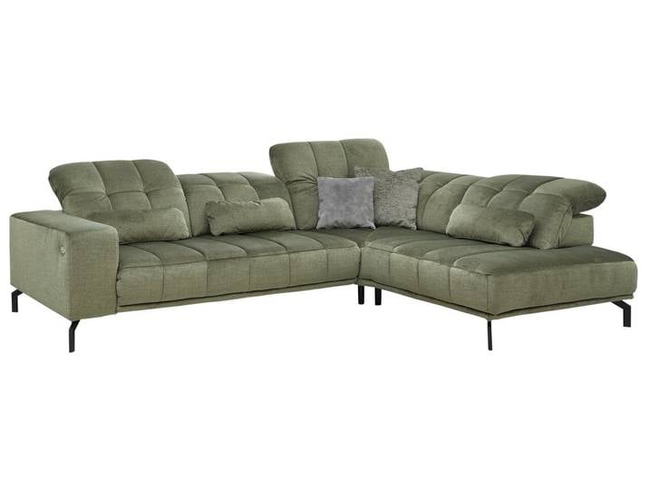 Beldomo Style Ecksofa KLAGENFURT, olive, Stoff