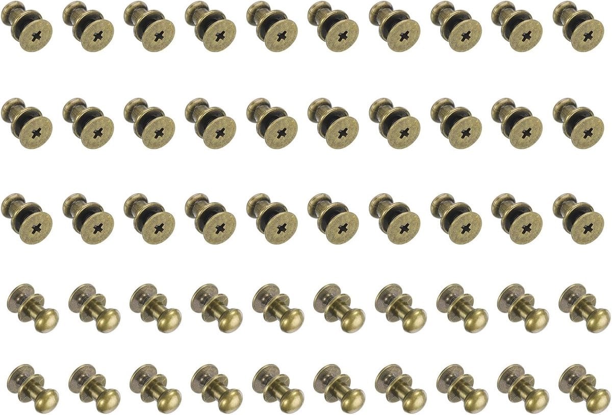 SnelShoppen 50 stuks Mini-Ronde Knoppen 7 mm - Zwarte Ladegrepen voor Meubels en Kasten - Zinklegering