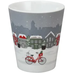 Krasilnikoff Happy Mug Becher, Riding in the city, Ø 8.8, Höhe 10 cm
