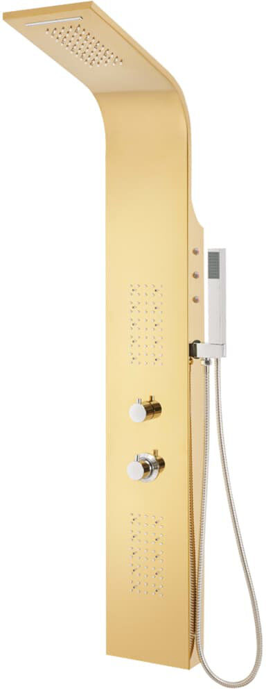 Belfry Bathroom Andino Shower Panel System Stainless Steel 201 Gold Curved Gold 151.5cm H