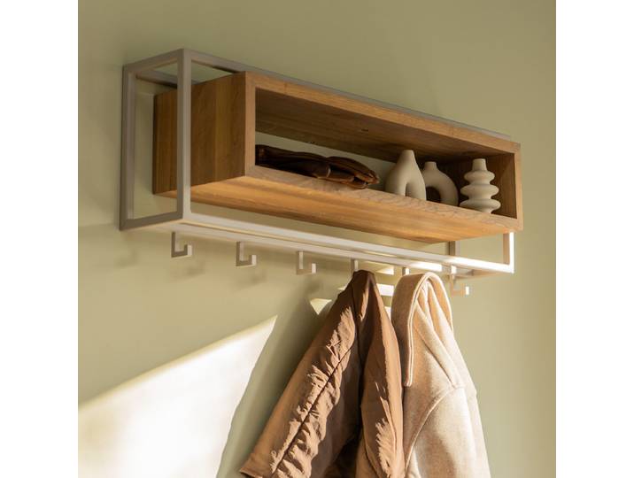Porte-manteau School - Bois 78cm Gris/Cachemire/Imitation chêne