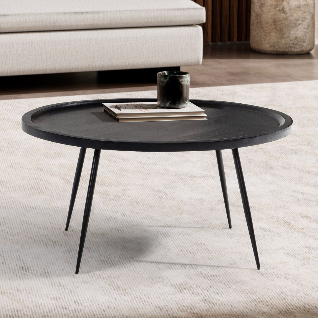 George Oliver Coffee Table Black 38cm H X 75cm W X 75cm D