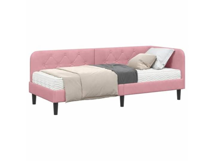 KTHLBRH Ecksofa, Samt, Rosa, 80 x 200 cm Platzsparend für kleine Wohnzimmer, L-förmiges Design, weich und luxuriös