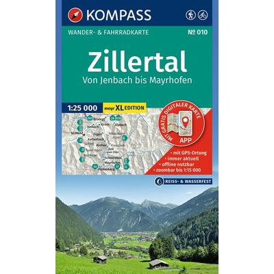 KOMPASS Wanderkarte 010 Zillertal - Von Jenbach bis Mayrhofen 1:25.000, Sonstige von , KOMPASS Freytag & Berndt, 978-3-99154-435-7