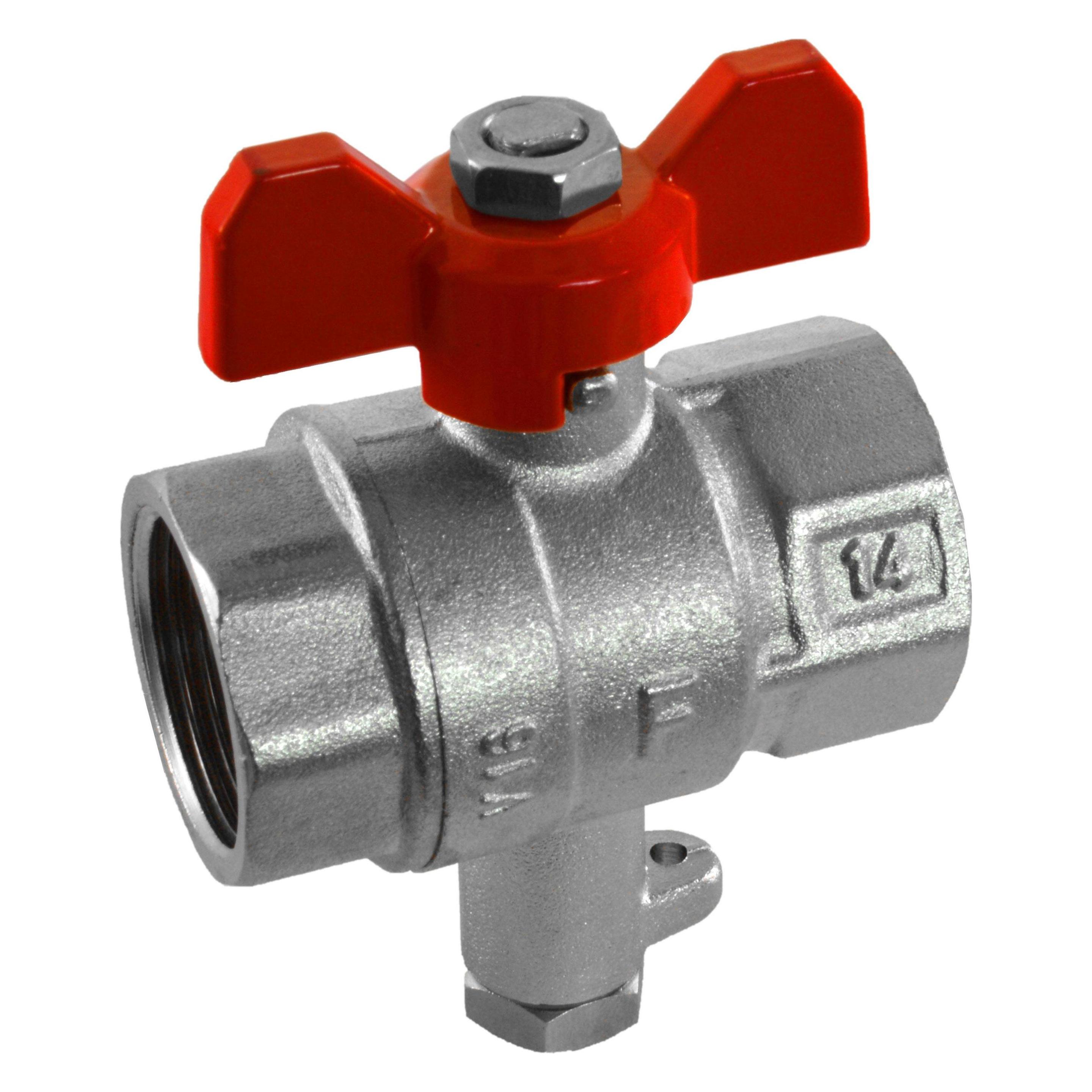 Ferron Tee ball valve for 1/2 " KMT1 heat meter sensor (KMT1)
