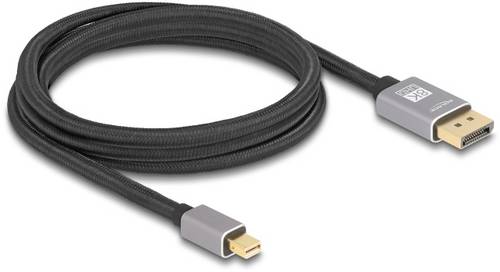 Delock DisplayPort / Mini-DisplayPort Anschlusskabel Mini DisplayPort Stecker, DisplayPort Stecker 2m Grau 81092 8K UHD