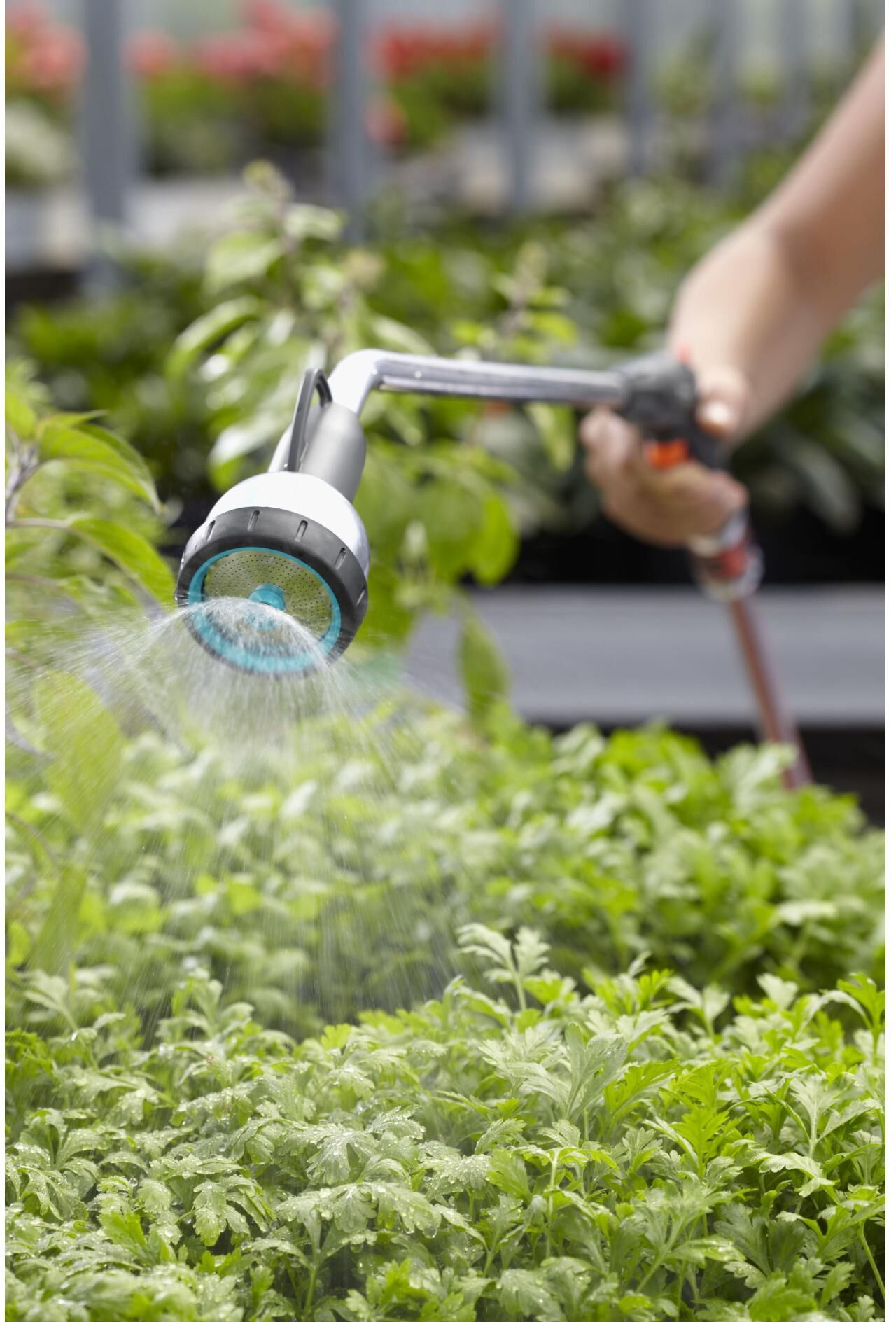 Giessstab GARDENA "Giessstab Premium 18336", silber (bunt), Gartenbrausen, Giessstab bunt Einheitsgröße