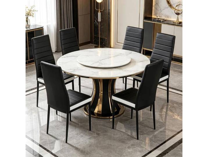 SUPFINE Lot de 6 Chaises Salle à Manger - Chaise de Cuisine Scandinave Pieds en Métal Charge Max.120kg pour Maison Restaurant