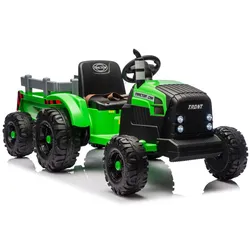 CH9959B Akku-Traktor mit Anhänger, hellgrün, 24 V