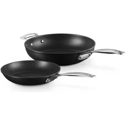 Le Creuset stahlgrau, Pfannenset + Topfset, Grau, Silber