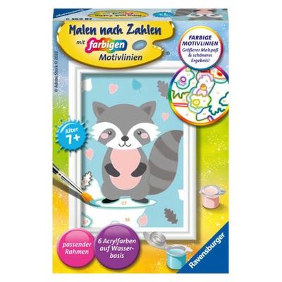 CreArt, Malen nach Zahlen Kinder - Süßer Waschbär