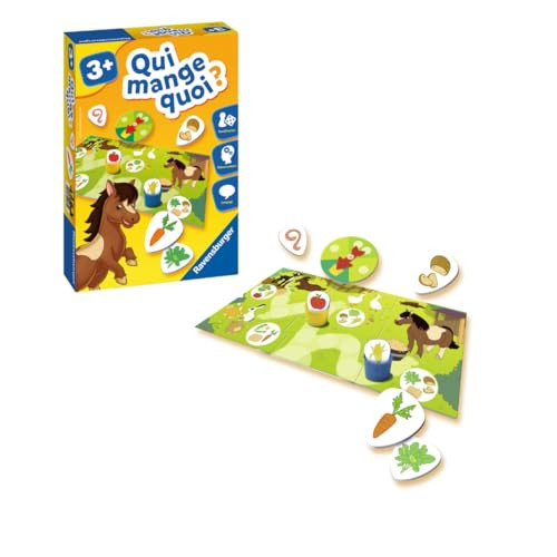 Ravensburger Educatief spel Wie eet wat? Ontdekking van dieren voor kinderen vanaf 3 jaar